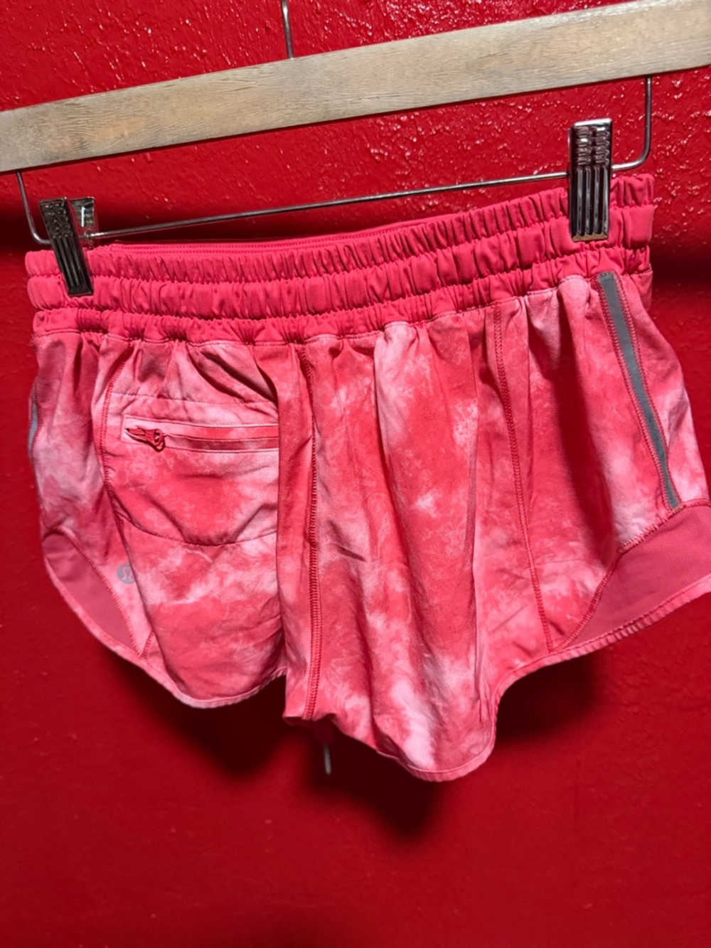 14. Pre loved lululemon  Pink Tie-Dye Bike Shorts - Picture 2 of 4